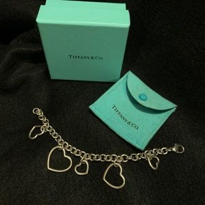 Tiffany & Co Multi-open heart charm bracelet